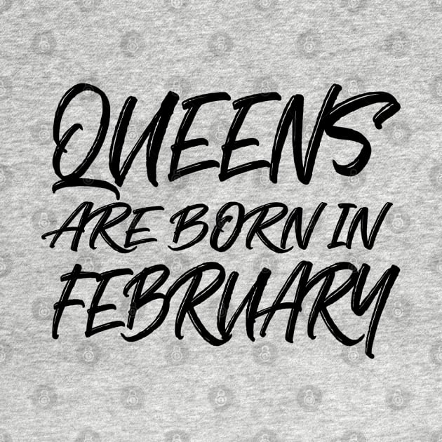 Queens are born in February by V-shirt